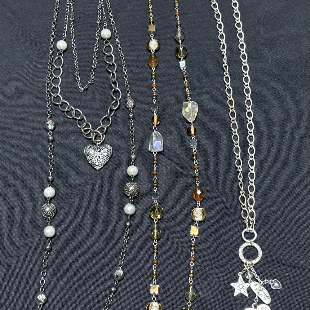 Elegant Silver and Black Women's Necklaces